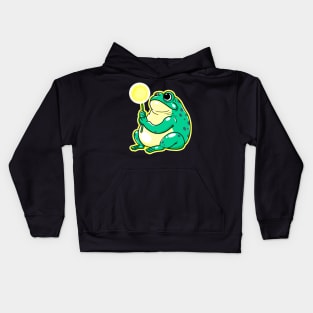 Dandelion chubby frog Kids Hoodie